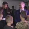 ​Pashinsky handed out candies from seized confectionery factory to the children