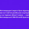 ​На Житомирщині ворога було відкинуто  і станом на 4 квітня російських окупаційних військ на теренах області немає — керівник Житомирської ОВА Віталій Бунечко