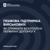 ​Правова підтримка військових: як отримати безоплатну первинну допомогу