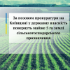 ​За позовом прокуратури на Київщині у державну власність повернуть майже 5 га землі сільськогосподарського призначення