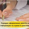 ​Порядок оформлення запитів на інформацію та строки їх розгляду