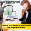 ​Відмова у вчиненні нотаріальних дій: перелік підстав