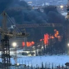 ​Потужна пожежа охопила будівельний торговий центр в Підмосков'ї (відео)