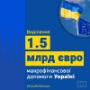 ​ЄС перерахував Україні другий транш фінансової допомоги у розмірі €1,5 млрд