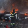 У центрі Києва дрон влучив в Академію наук: з будівлі, що горить, рятують людей