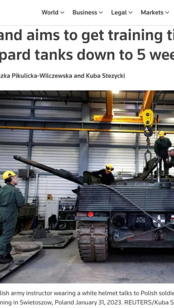 ​Польща намагатиметься скоротити час на підготовку українських екіпажів Leopard 2 до п'яти тижнів, — Reuters