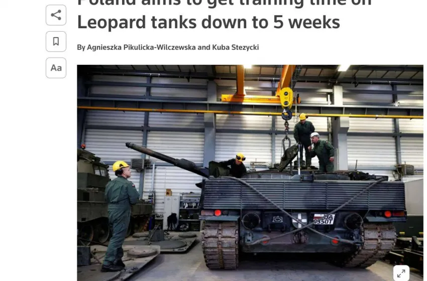 Польща намагатиметься скоротити час на підготовку українських екіпажів Leopard 2 до п'яти тижнів, — Reuters