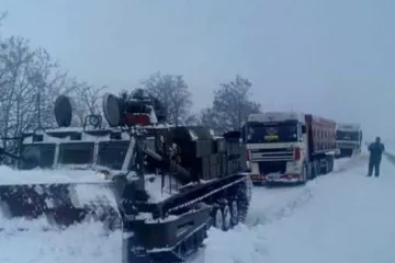 ​ 			 	  	Стало известно, на каких трассах Украины из-за снегопада ограничено движение 	  	 	  