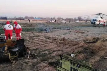 ​ 			 	  	Аварія літака МАУ в Ірані: з’явилися нові відео падіння 	  	 	  