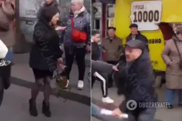 ​В Киеве в маршрутке мужчина разбил девушке нос из-за замечания. Видео 18+
