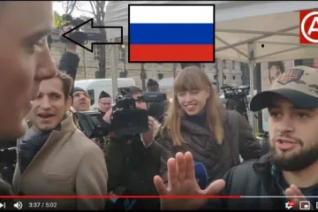 ​Ветеран АТО &#8220;разгромил&#8221; российского журналиста &#8220;Первого канала&#8221; в Париже: россиянин опешил &#8211; видео