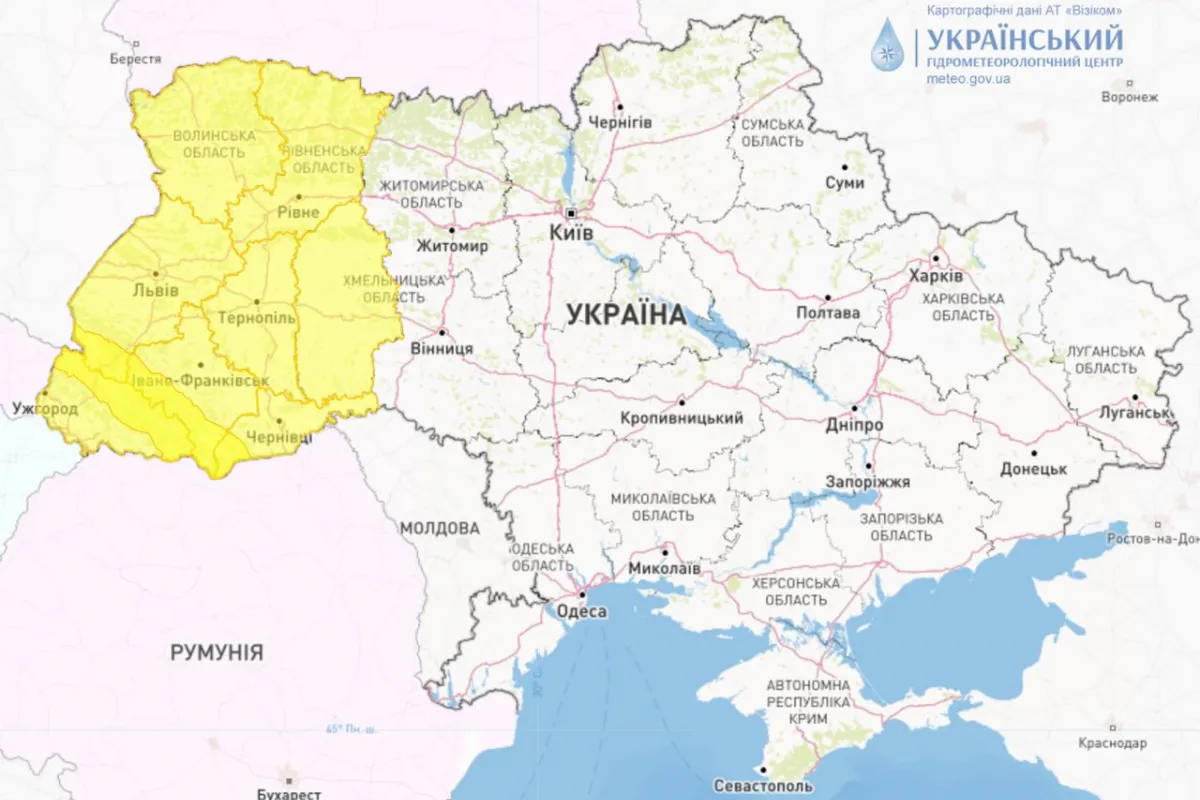 Готуємо парасольки: в західних регіонах України оголошено штормове попередження — Укргідрометцентр
