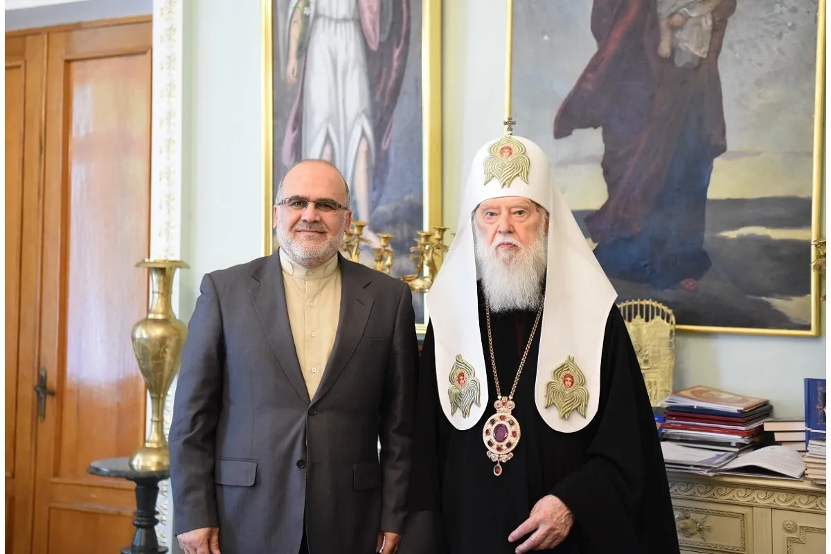 Святійший Патріарх Філарет зустрівся із Послом Республіки Іран в Україні Манучехром Мораді