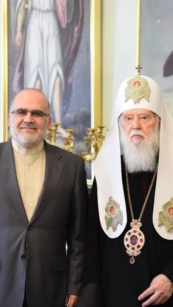 ​Святійший Патріарх Філарет зустрівся із Послом Республіки Іран в Україні Манучехром Мораді
