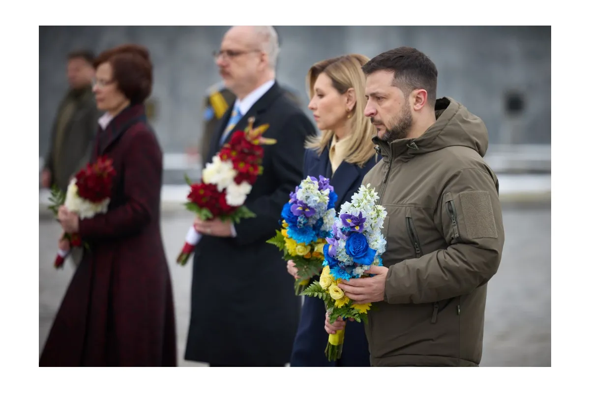 У Львові президенти та перші леді України й Латвії вшанували пам’ять загиблих українських захисників