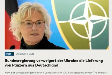 ​Німеччина відмовилась надати Україні 100 німецьких БМП «Marder»