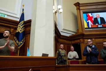 ​Російське вторгнення в Україну : Зеленський вперше з початку війни звернувся до депутатів Верховної Ради