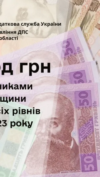 ​За 6 місяців 2023 року до бюджетів усіх рівнів платниками податків Черкащини  сплачено 11,7 млрд грн