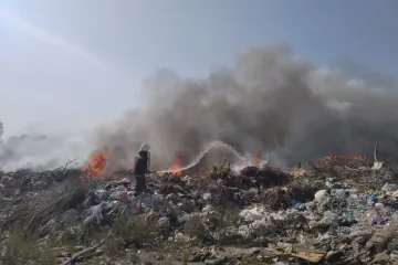 ​У Павлоградському районі знову горить сміттєвий полігон