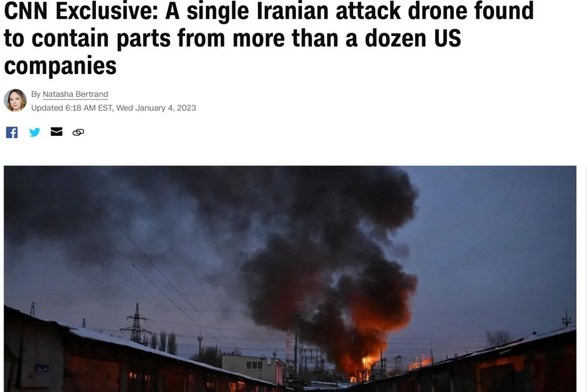 В одному із збитих в Україні іранських безпілотників виявили технології понад десять американських та західних компаній, — CNN