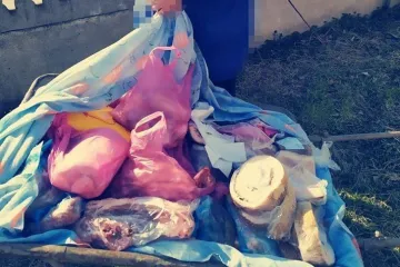 ​Жінка влаштувала торгівлю м’ясом та салом посеред села в Білоцерківській області у розпал карантину