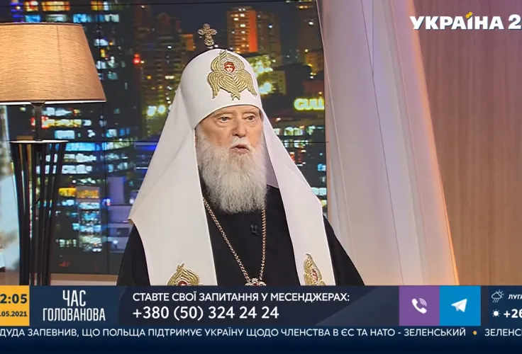 Патріарх Філарет був гостем програми “Час Голованова” на телеканалі “Україна 24” (ВІДЕО)