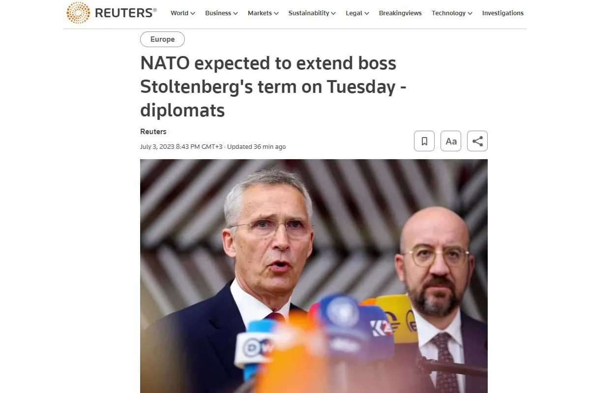 Столтенберг залишиться Генеральним секретарем НАТО ще на рік – Reuters