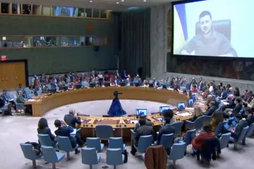 ​Російське вторгнення в Україну : ООН можна буде просто розпустити, якщо росія і далі матиме право вето в Раді безпеки – Зеленський.
