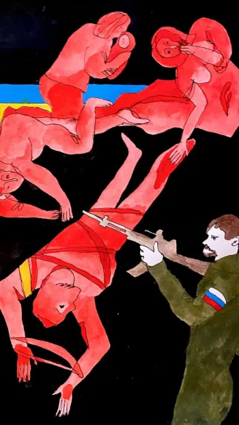 ​Російське вторгнення в Україну : Жахіття Бучі від художника Антона Логова 