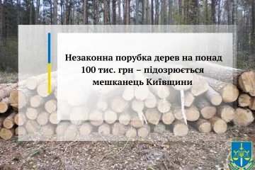 ​Незаконна порубка дерев на понад 100 тис. грн – підозрюється мешканець Київщини