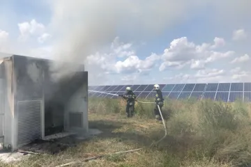 ​На Херсонщині загорілася сонячна електростанція