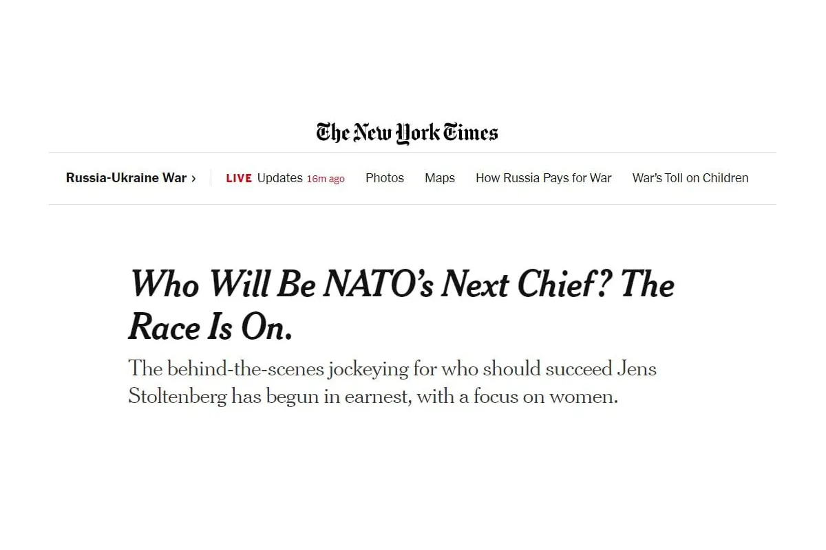 США бачать наступним генсеком НАТО Христю Фріланд, яка має українське коріння, повідомляє The New York Times