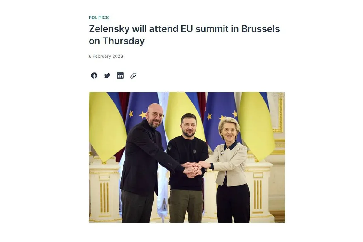 Володимир Зеленський прибуде до Брюсселю на саміт лідерів Євросоюзу