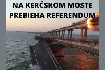 ​На мосту провели референдум: Поліція Словаччини також відреагувала на підрив мосту через Керченську протоку