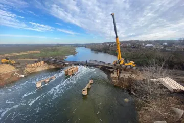 ​На Херсонщині майже закінчено відновлення підірваного мосту