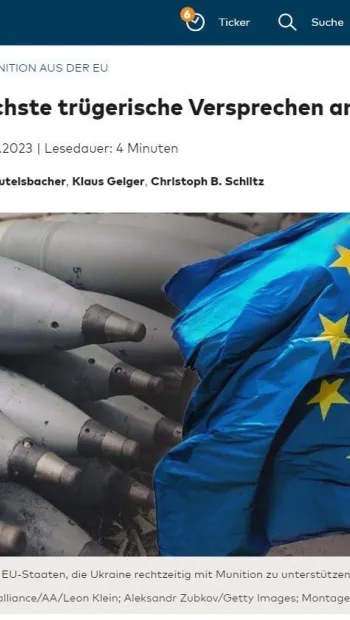 ​План зі снарядів для України, який ЄС ухвалив майже місяць тому, поки що не запрацював, — німецька газета Welt am Sonntag