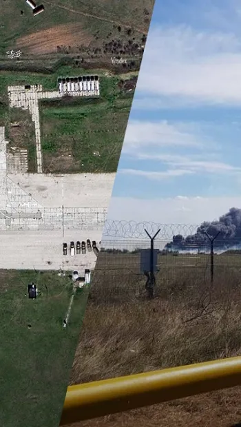 ​У мережі з‘явилось відео з випаленими авто російських офіцерів під авіабазою в Новофедорівці