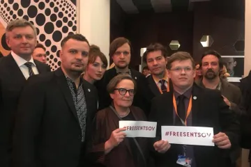 ​Українська делегація на Berlinale провела акцію на підтримку Олега Сенцова