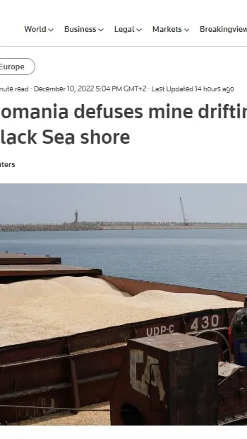 ​У Румунії знищили "сюрприз" від рф, що дрейфував біля берега - Reuters