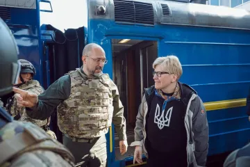 ​Російське вторгнення в Україну : До Києва приїхала прем'єр-міністерка Литви Інґріду Шимоніте