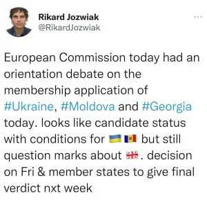 ​Україна отримає статус кандидата ЄС, але з певними умовами