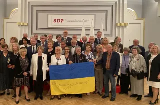 Український прапор для визначних польських журналістів SDP