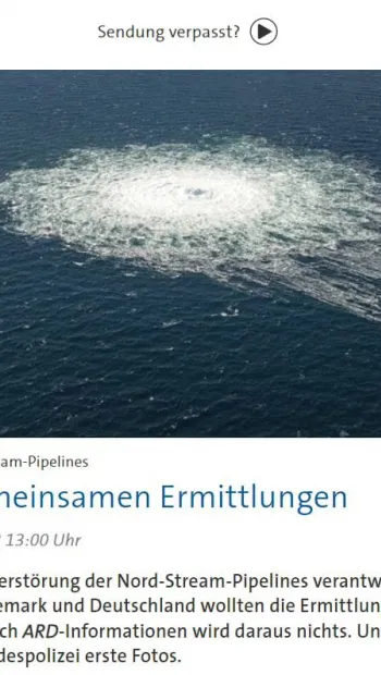 ​На газопроводі «Північний потік» знайшли пробоїну у вісім метрів у довжину, — пише Tagesschau