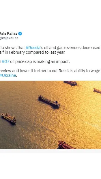 ​Свіжі дані показують, що нафтогазові доходи росії скоротилися майже вдвічі в лютому порівняно з минулим роком