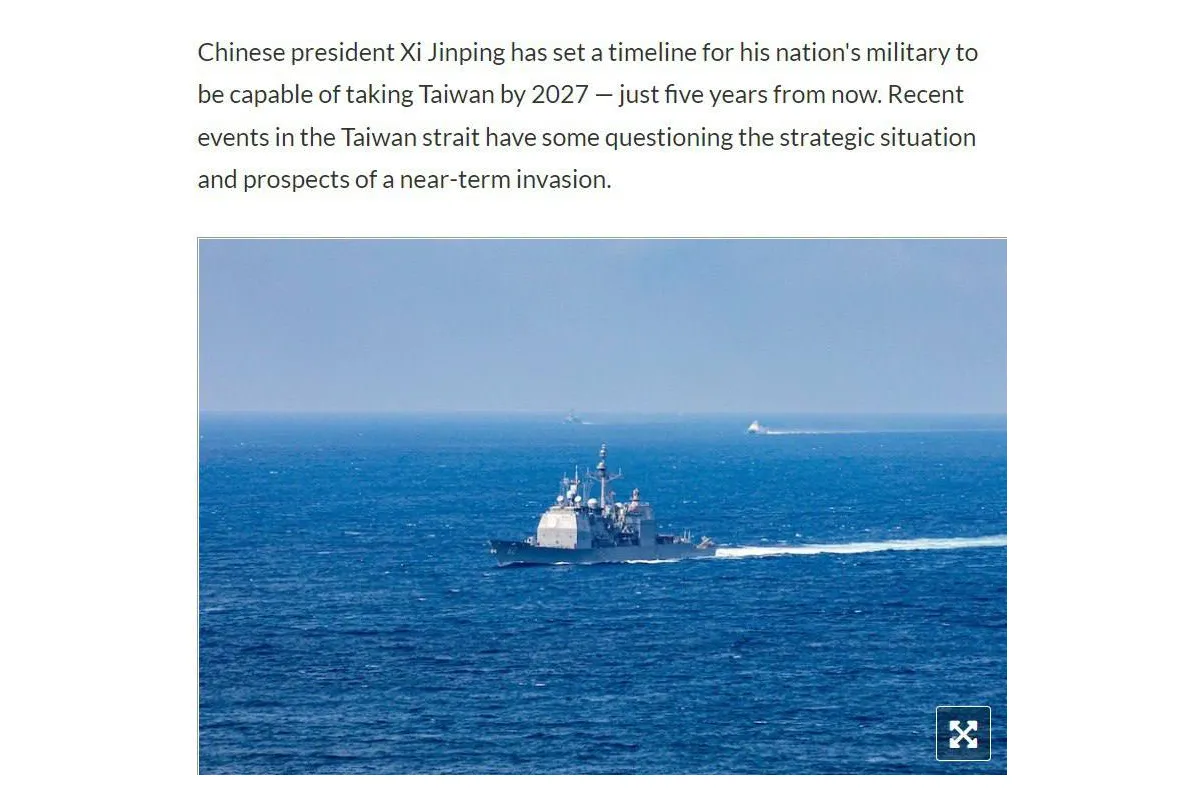 Сі Цзіньпін доручив військовим КНР підготуватися до встановлення військового контролю над Тайванем до 2027 року