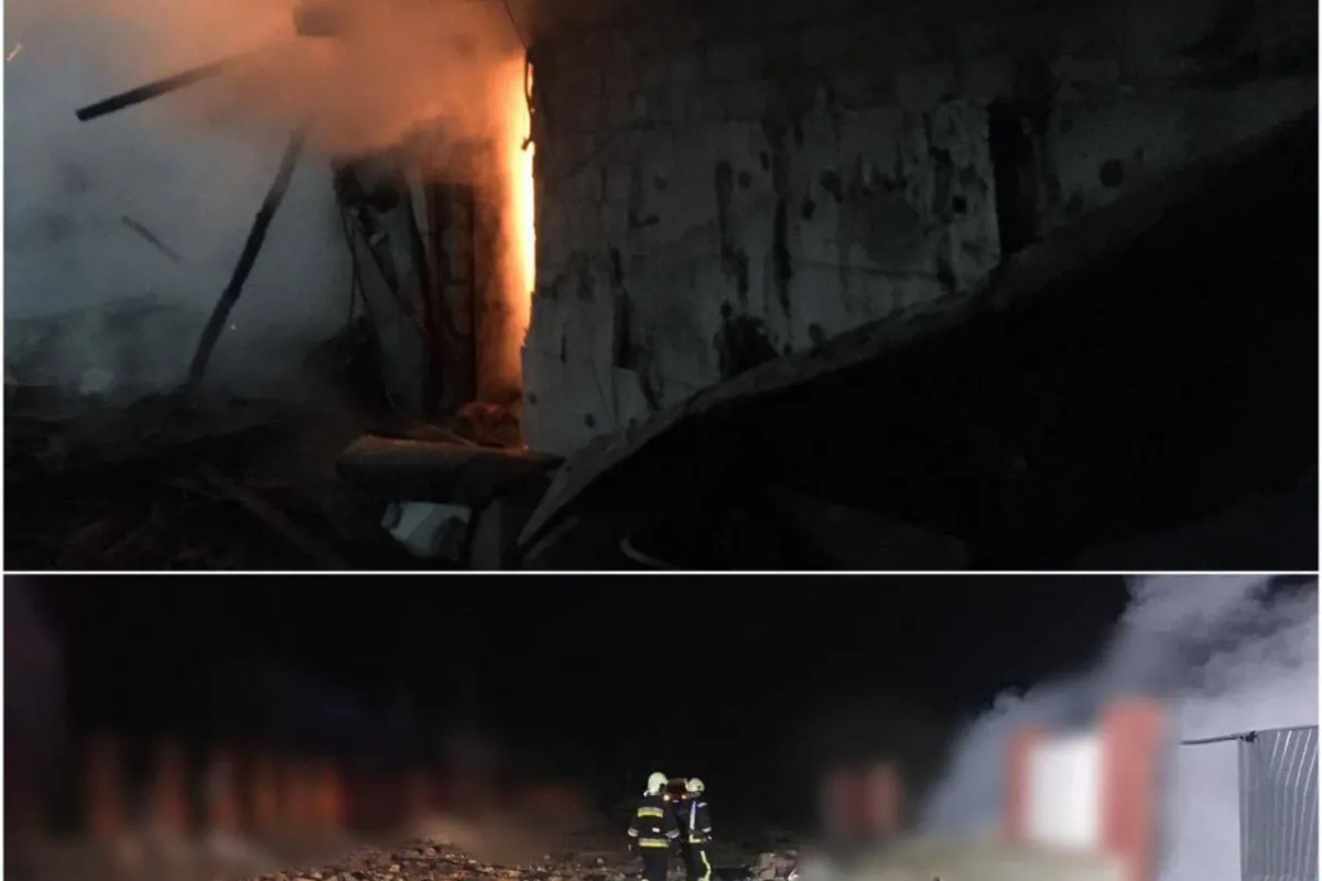 А ось і перші фото з місця удару дрона рф по критичній інфраструктурі Київщини
