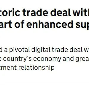 ​Угоду про цифрову торгівлю – підписано: Велика Британія та Україна посилить інвестиційні відносини