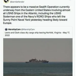 ​Ленд-ліз для України вже повезли кораблями, залучено майже всі логістичні судна ВМФ США в Атлантиці, — ЗМІ 