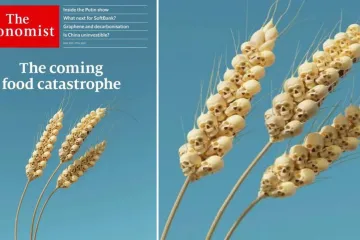 ​ Обкладинка свіжого випуску журналу The Economist на тлі "продовольчої катастрофи, що наближається"