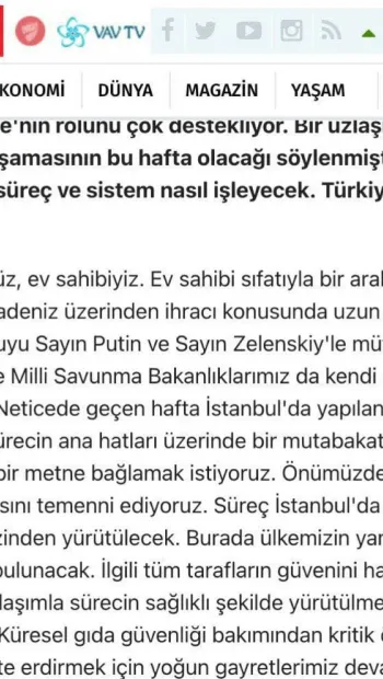 ​Президент Туреччини Реджеп Ердоган розраховує, що меморандум із вивезення зерна з українських портів буде підписаний на зустрічі делегацій Туреччини, України, росії та ООН, яка відбудеться цього тижня
